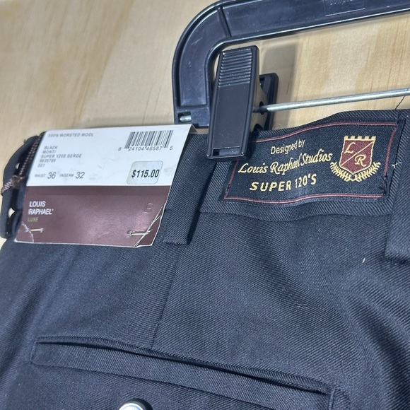 Louis Raphael Luxe Men’s Dress Pants Hidden Extension 36X32. 100% Worsted Wool - Picture 10 of 13